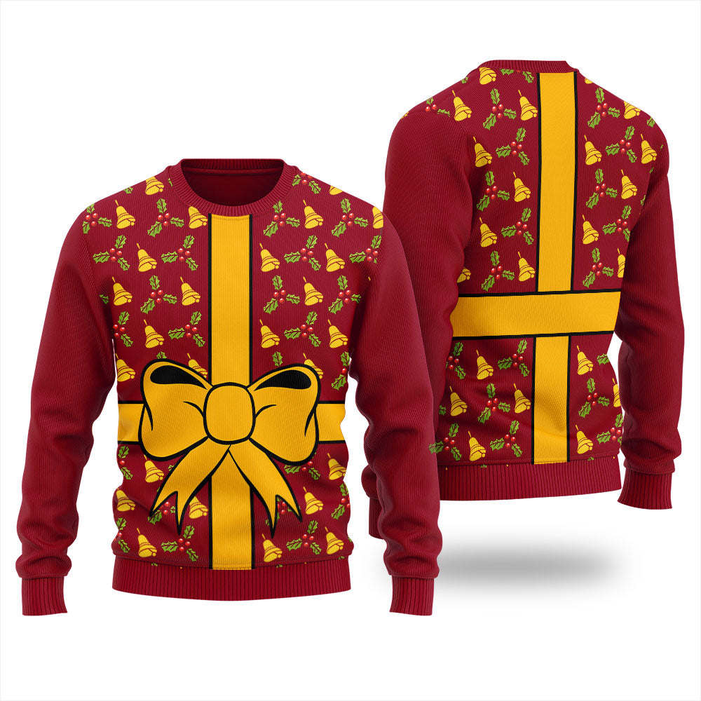 Wrapped Christmas Present Funny Christmas Sweater