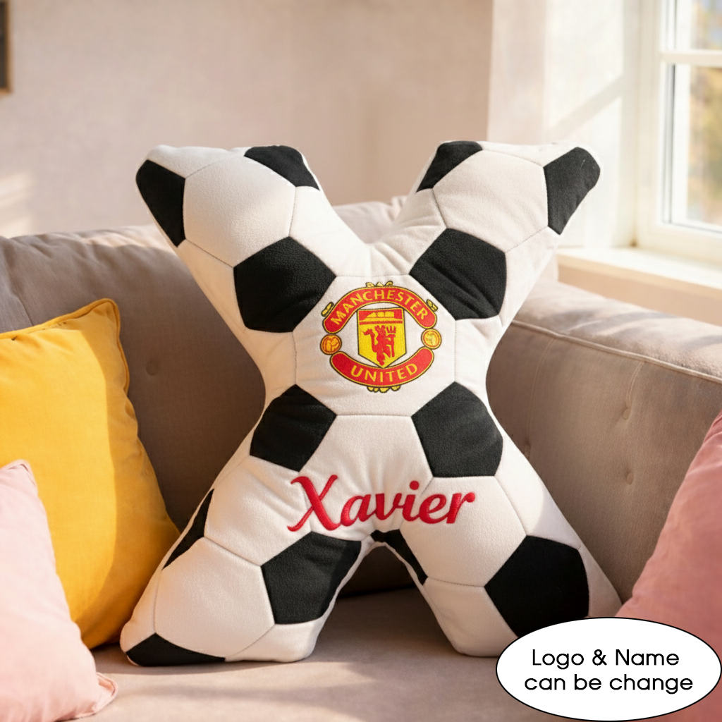 Football UK Pillow Custom Name and Logo All Teams Irregular-Shaped Pillow Custom
