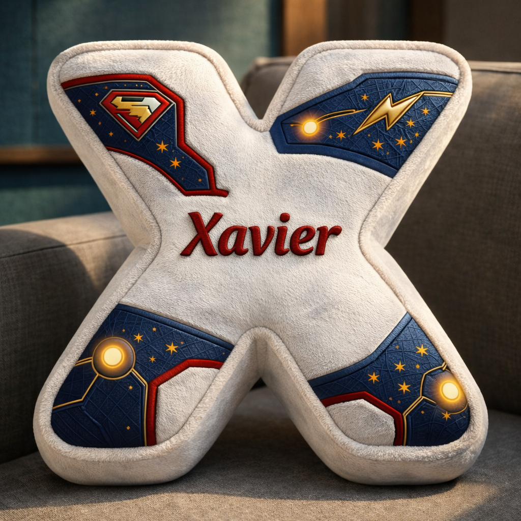 Super Hero and Princess Pillow Custom Name Gift  For Girls, Boys Irregular-Shaped Pillow Custom