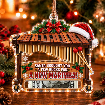 Xylophone Christmas money holder ornament