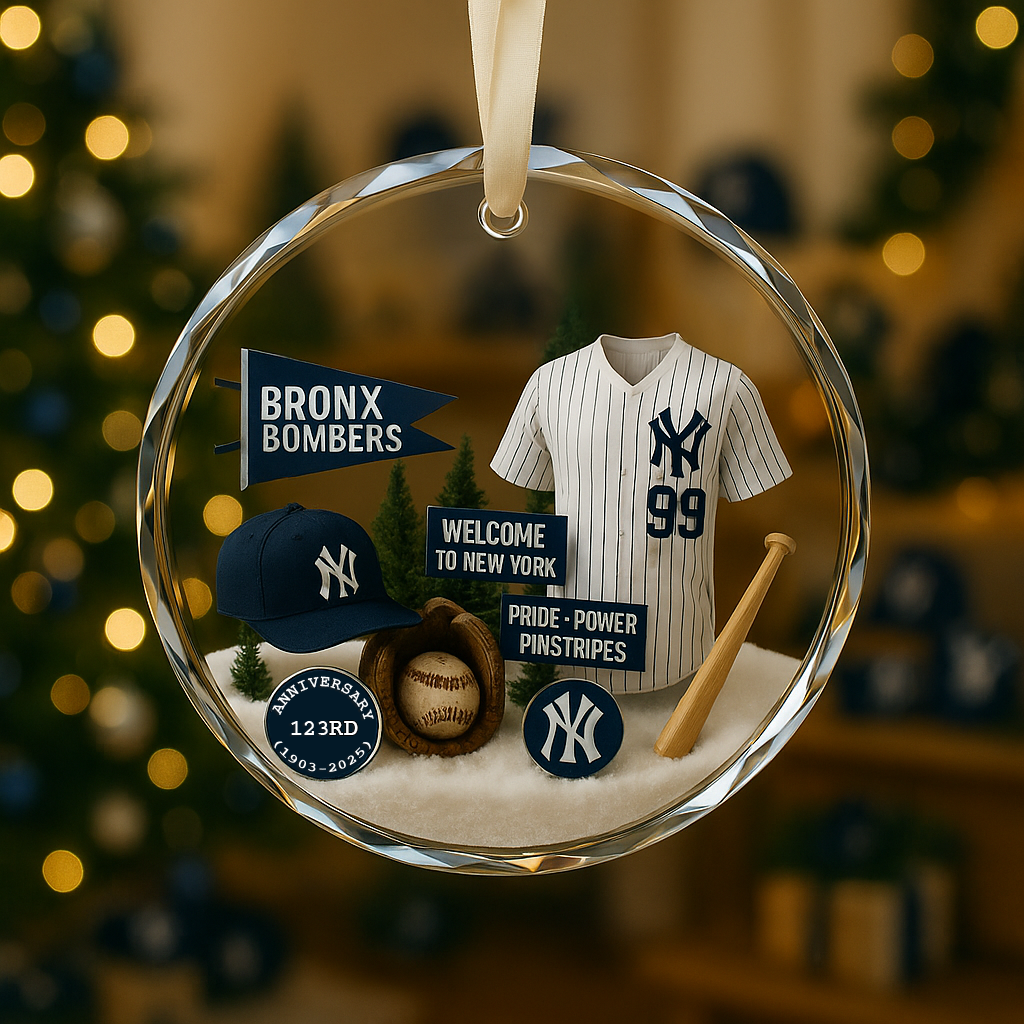 Baseball Glass Ornament 3 With Gift Box Christmas Baseball Team - Glass Ornament-Glass Ornament-5TO9VIBE