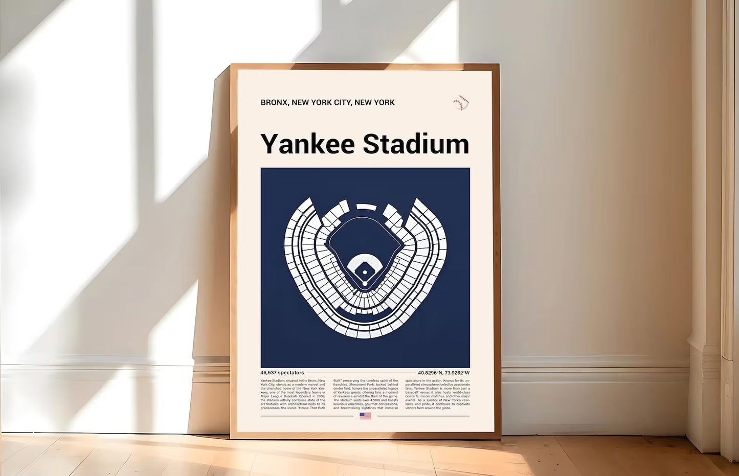 Baseball Stadium Seating Diagram - Vertical Poster - 5to9vibe