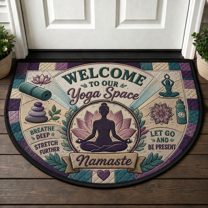 Welcome Be Present Mindfulness Doormat - Zen Calm Aesthetic Welcome Mat - 5to9vibe