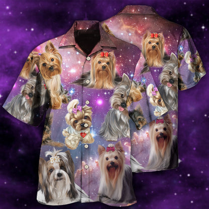 Yorkshire Terrier Mysterious Galaxy - Hawaiian Shirt 