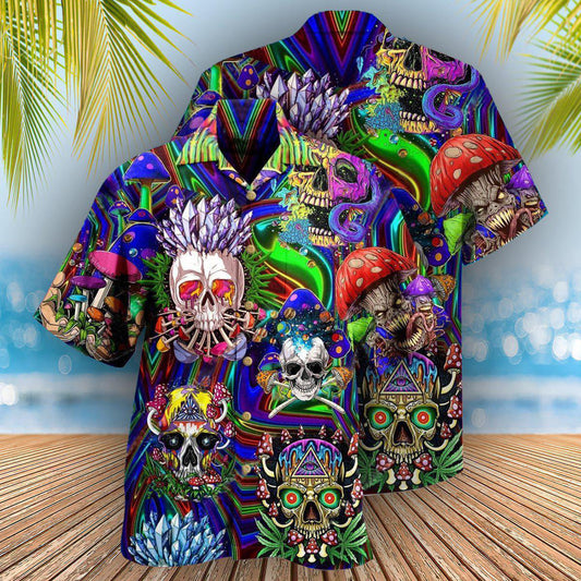 Skull You're Weird And I Like - Hawaiian Shirt 