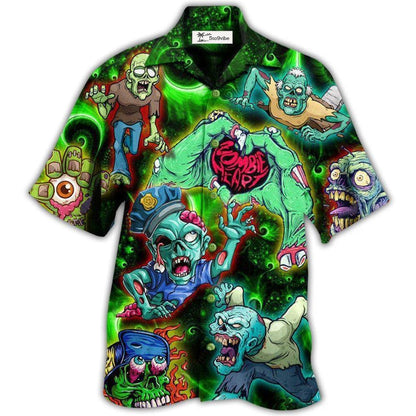 Hawaiian Shirt / Adults / S Zombie Eat Brains You're Safe - Hawaiian Shirt 