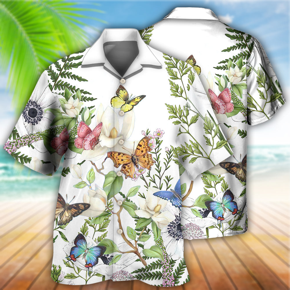 Butterfly Floral Beautiful - Hawaiian Shirt 
