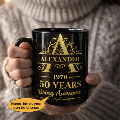 11oz Ceramic Mug Age personalized name, year, letter for birthday - 11oz Ceramic Mug Hot Sale