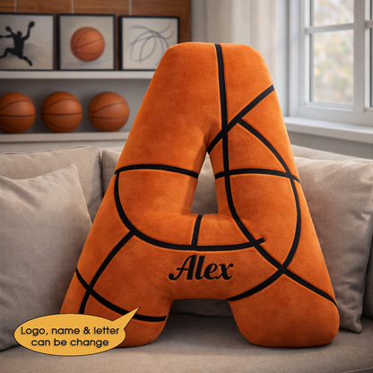 Basketball Pillow Custom Name and Logo 2 All Teams Irregular-Shaped Pillow-Shaped Pillow-5TO9VIBE