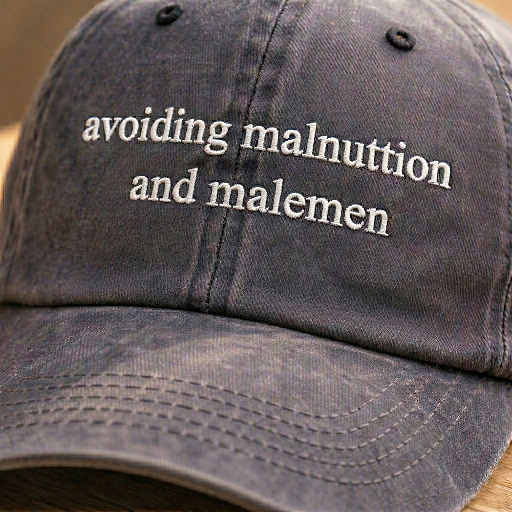 Meningeneral Funny Quotes Baseball Hat Embroidered Premium Baseball Wash Cap