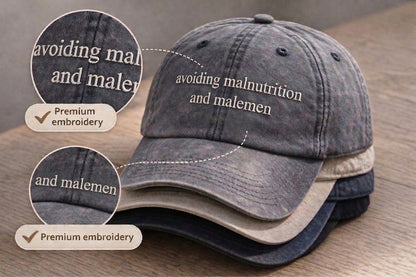 Meningeneral Funny Quotes Baseball Hat Embroidered Premium Baseball Wash Cap