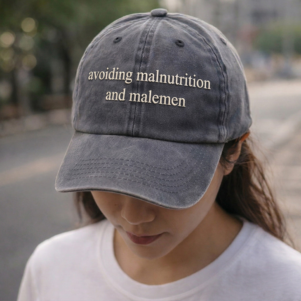 Meningeneral Funny Quotes Baseball Hat Embroidered Premium Baseball Wash Cap