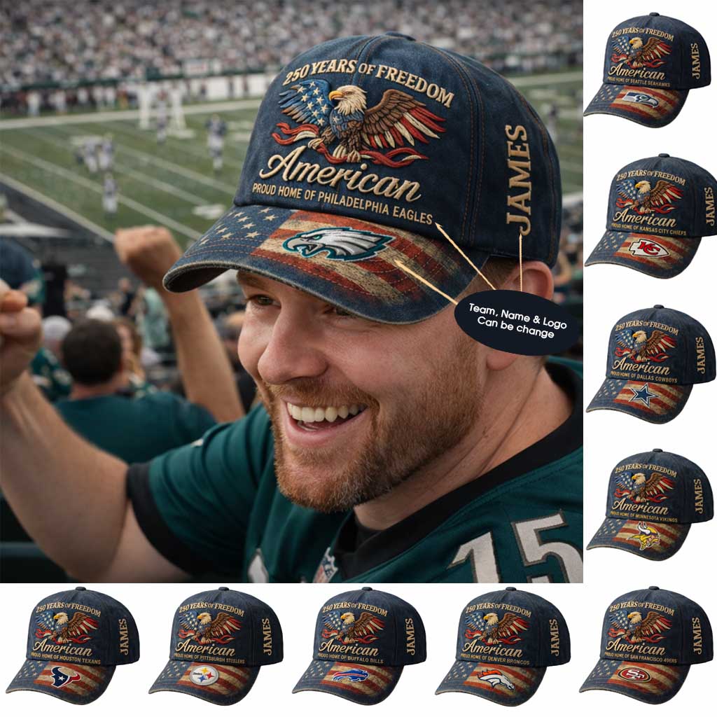 250th Anniversary USA Hat Vintage Eagle 250 Year American Anniversary Patriotic Unisex Baseball Cap