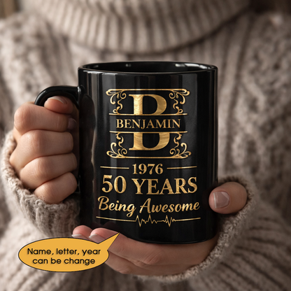 11oz Ceramic Mug Age personalized name, year, letter for birthday - 11oz Ceramic Mug Hot Sale