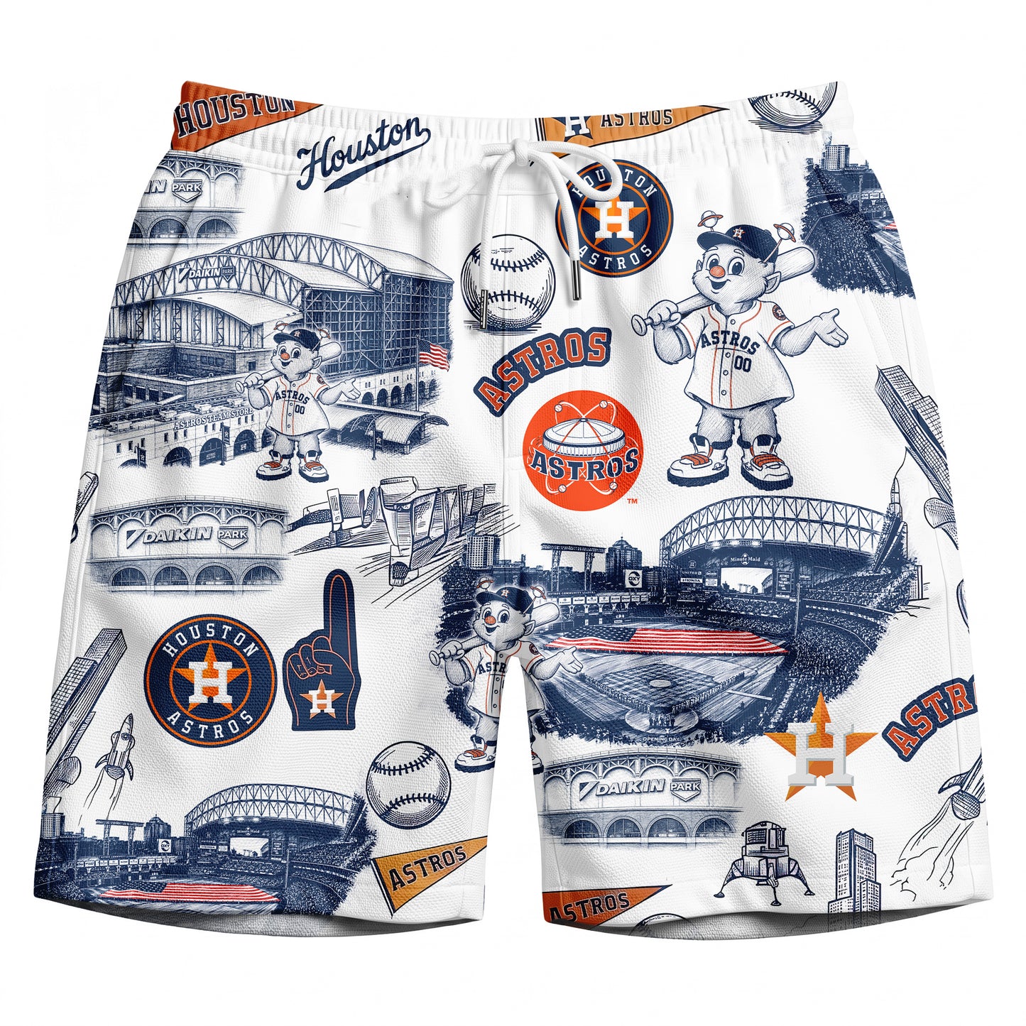 Camisa Hawaiana Unisex Abotonada Edición Legado Vintage con el Eslogan del Estadio de Béisbol HA