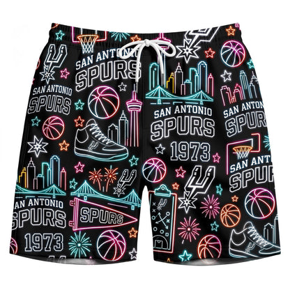 All Basketball Teams Neon Pattern Vibe Summer Party Button-Up Unisex Hawaiian Shirt For Men and Women