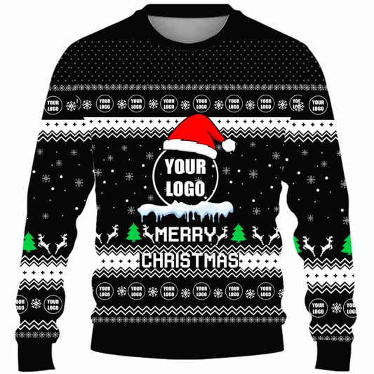 Custom Logo For Team Ugly Christmas Sweater Live Preview