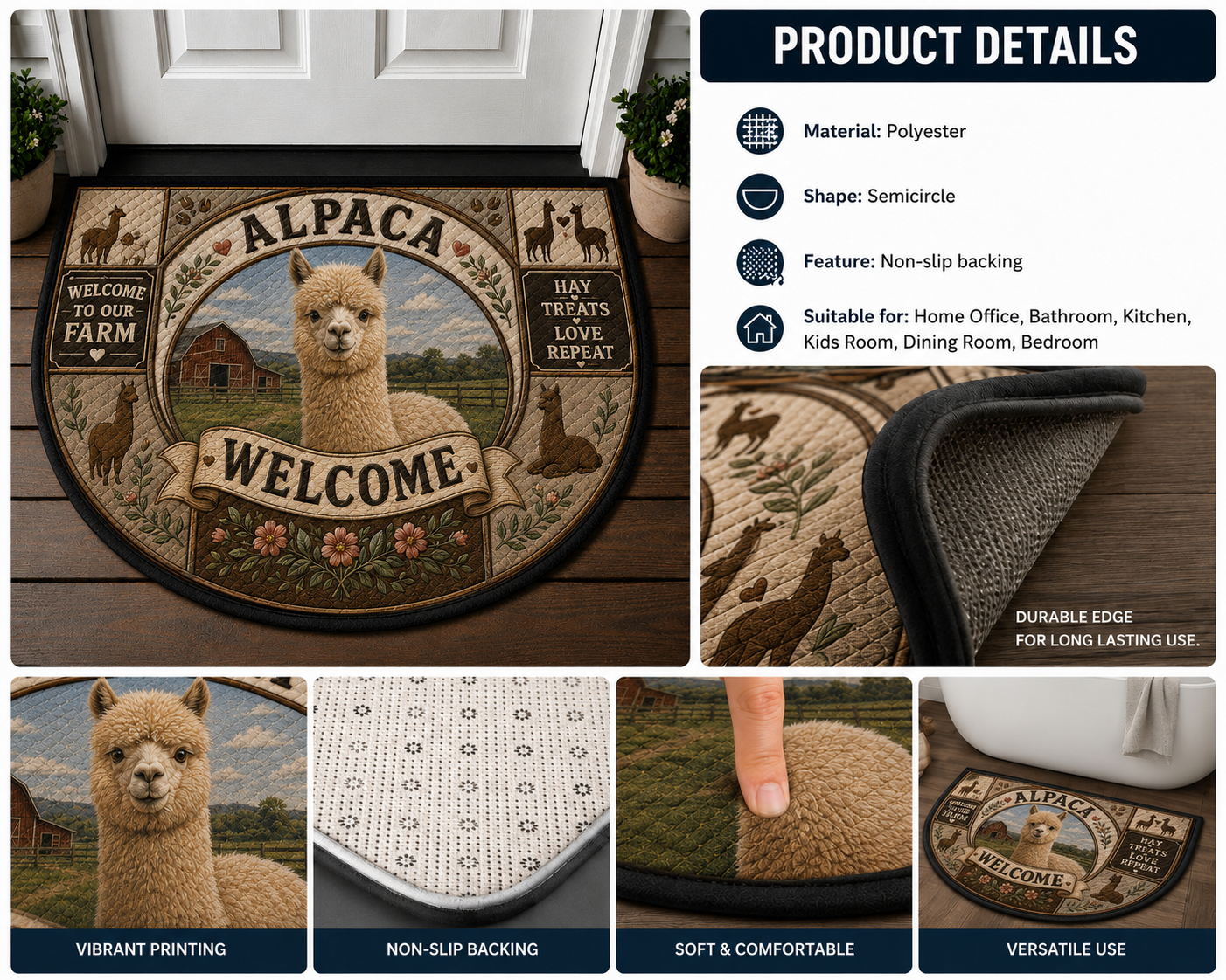 Alfombra personalizada de bienvenida premium de equipo de la MLB – Felpudo de béisbol personalizado