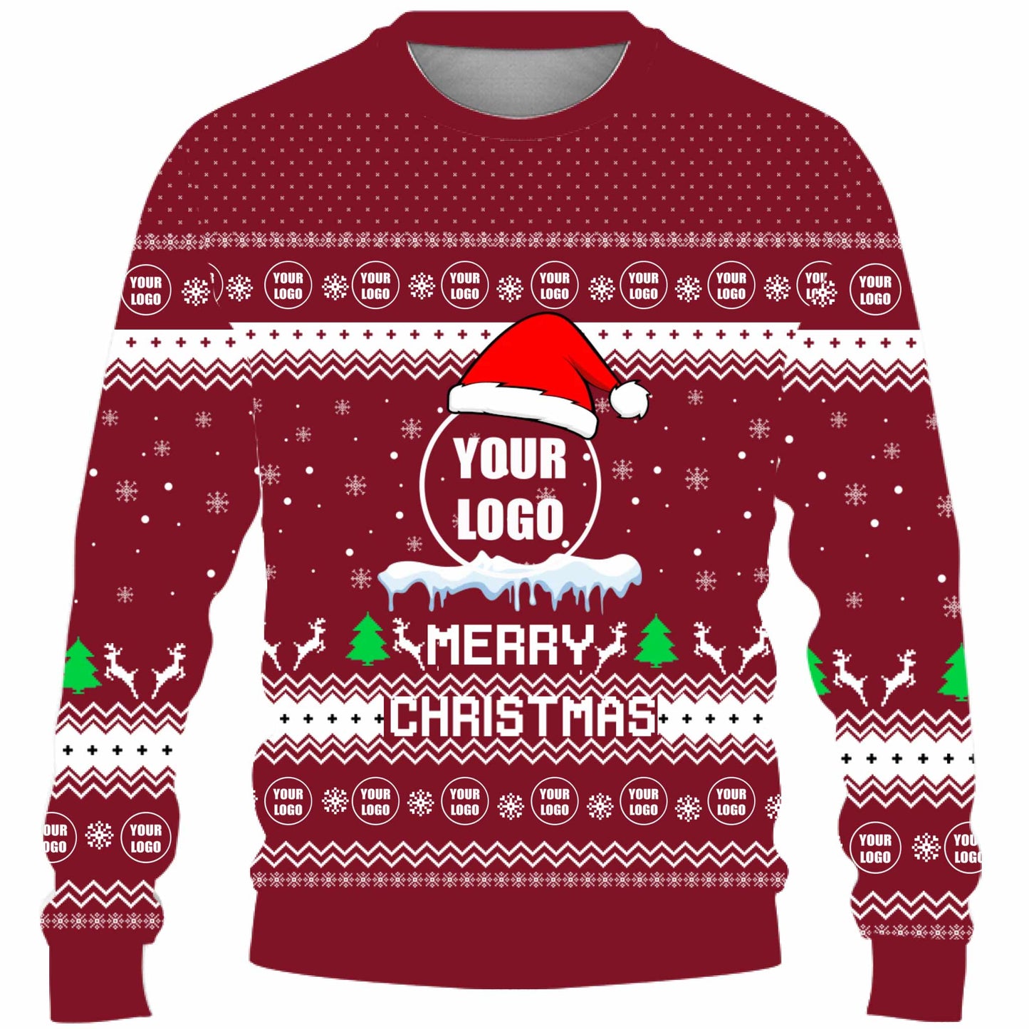 Custom Logo For Team Ugly Christmas Sweater Live Preview