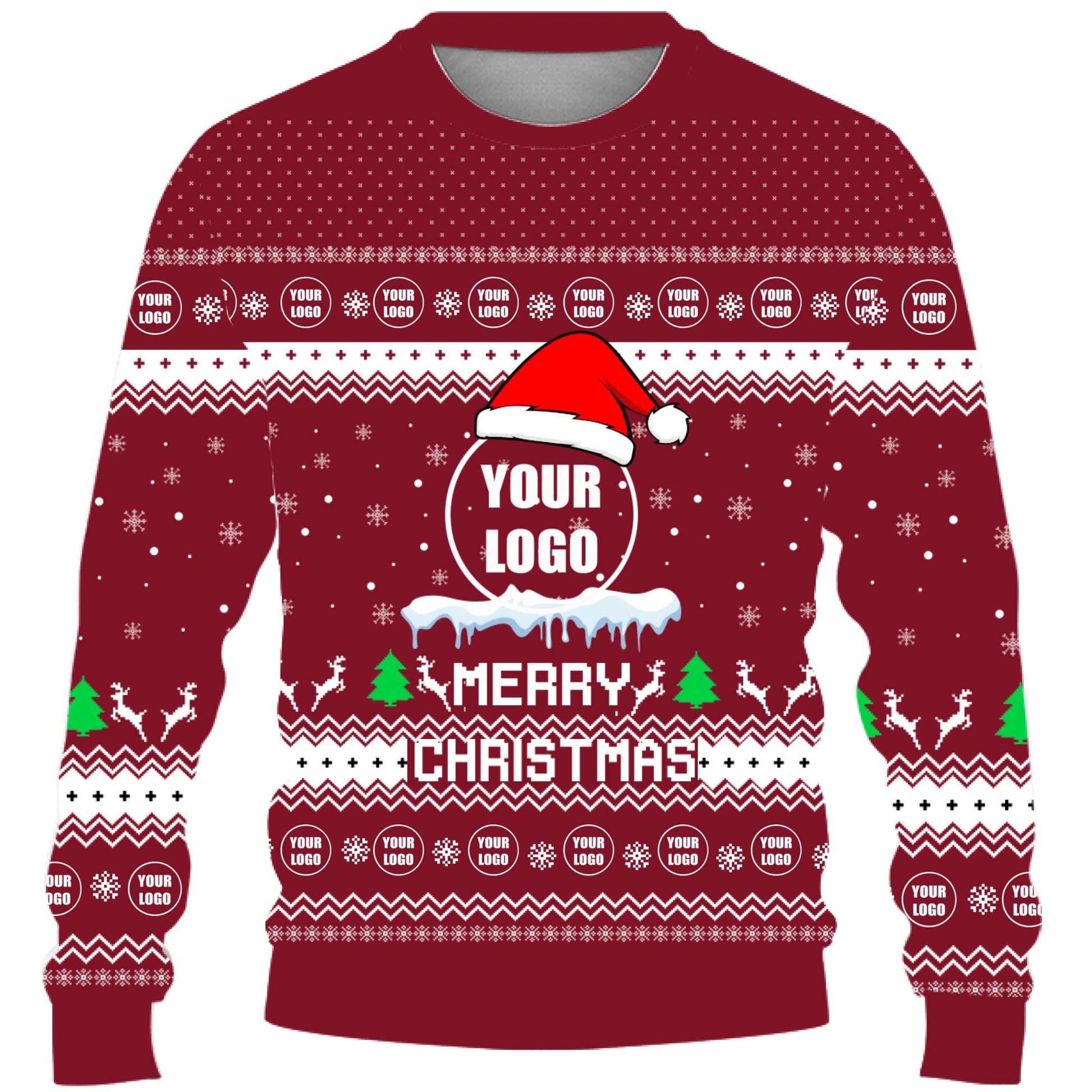 Custom Logo For Team Ugly Christmas Sweater Live Preview