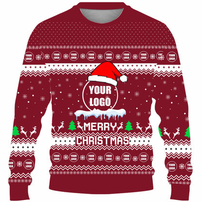 Custom Logo For Team Ugly Christmas Sweater Live Preview