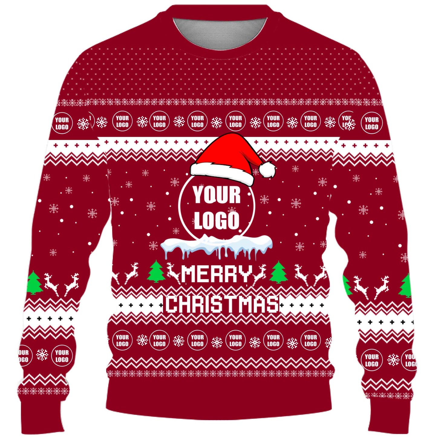 Custom Logo For Team Ugly Christmas Sweater Live Preview