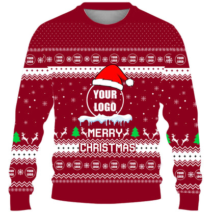 Custom Logo For Team Ugly Christmas Sweater Live Preview