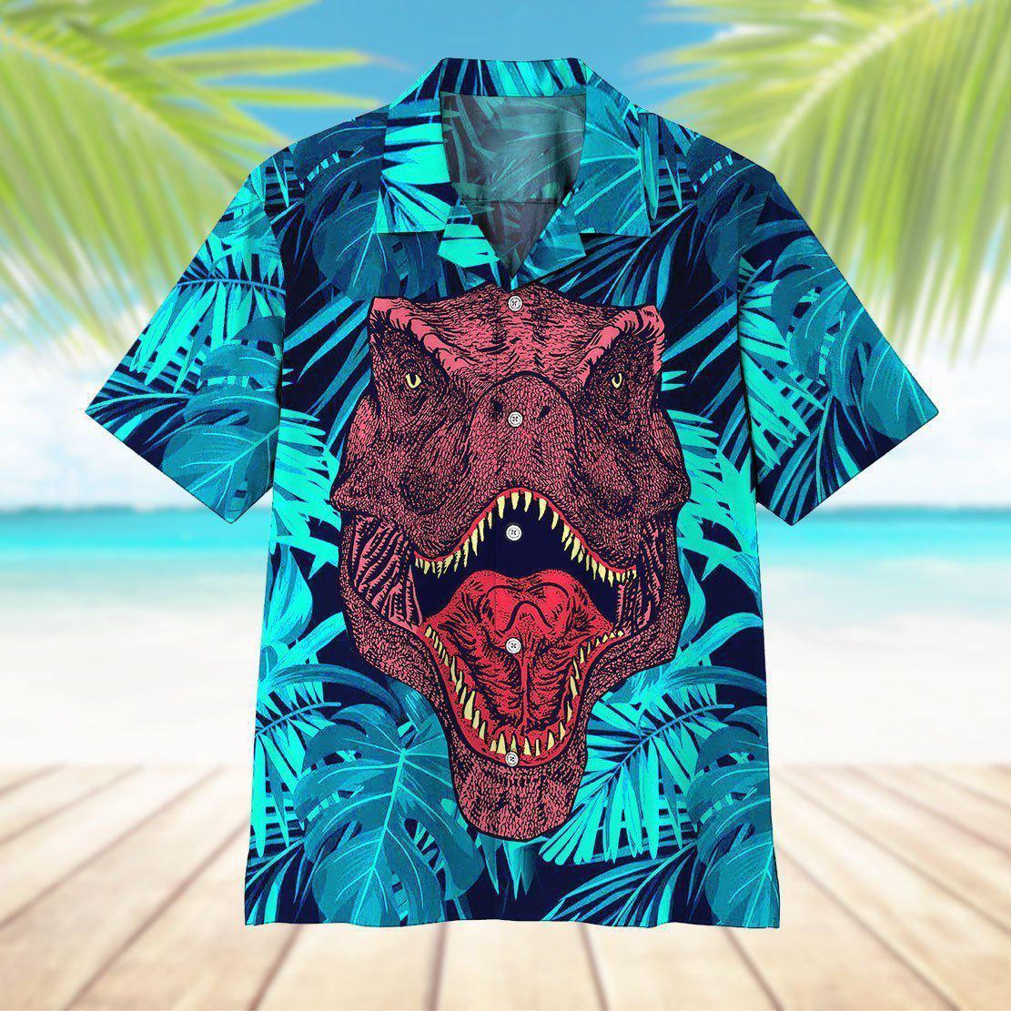 Dinosaur Love Animals - Hawaiian Shirt 