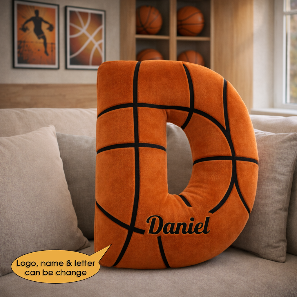 Basketball Pillow Custom Name and Logo 2 All Teams Irregular-Shaped Pillow-Shaped Pillow-5TO9VIBE