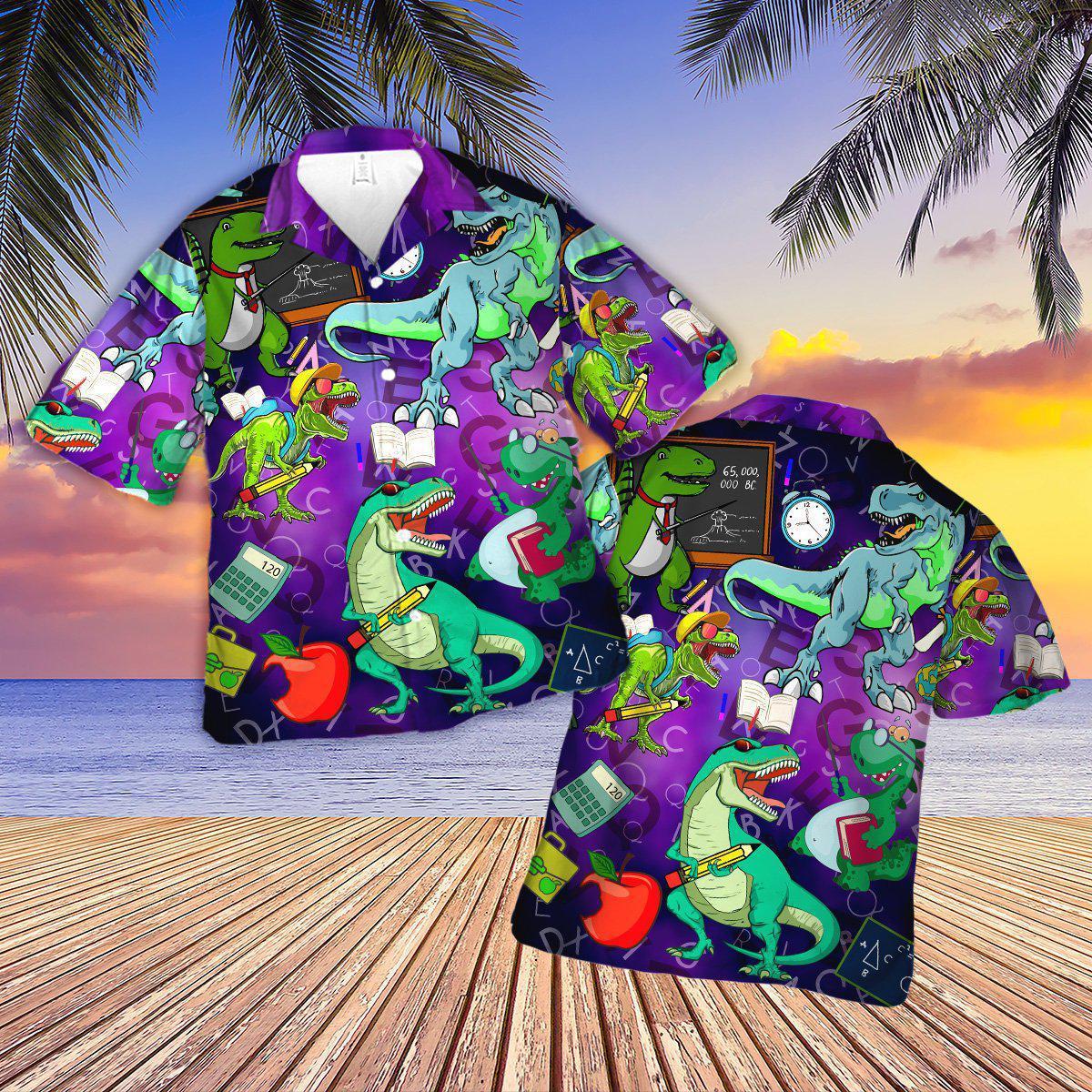 Dinosaur Funny Summer - Hawaiian Shirt 