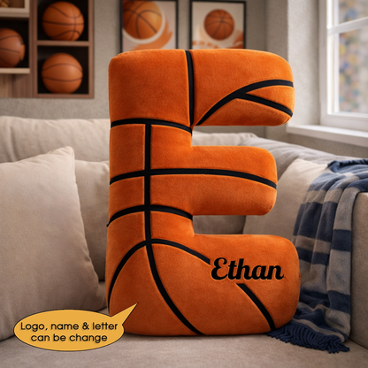 Basketball Pillow Custom Name and Logo 2 All Teams Irregular-Shaped Pillow-Shaped Pillow-5TO9VIBE