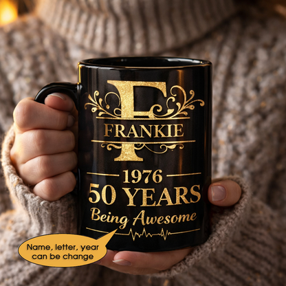 11oz Ceramic Mug Age personalized name, year, letter for birthday - 11oz Ceramic Mug Hot Sale