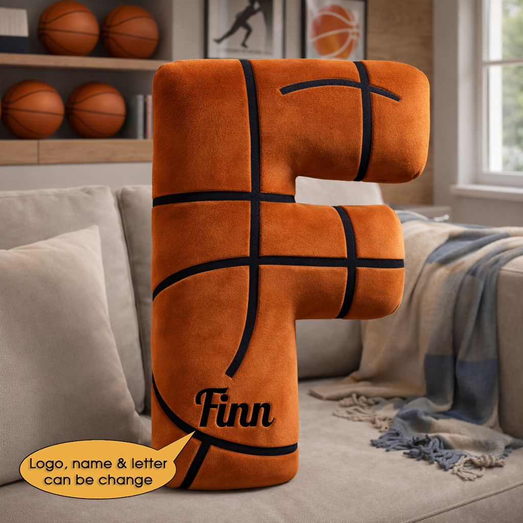 Basketball Pillow Custom Name and Logo 2 All Teams Irregular-Shaped Pillow-Shaped Pillow-5TO9VIBE