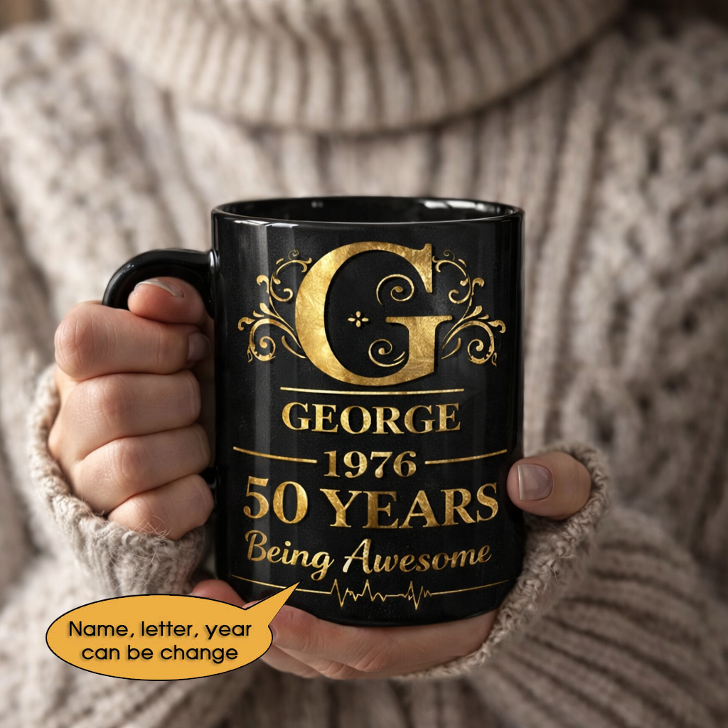 11oz Ceramic Mug Age personalized name, year, letter for birthday - 11oz Ceramic Mug Hot Sale