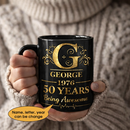 11oz Ceramic Mug Age personalized name, year, letter for birthday - 11oz Ceramic Mug Hot Sale