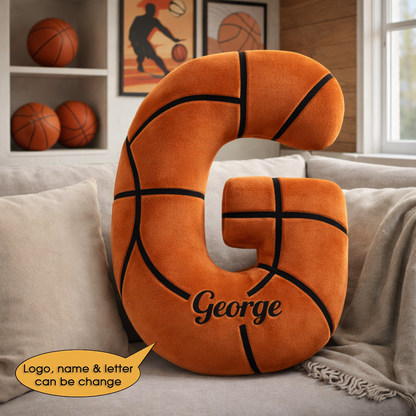 Basketball Pillow Custom Name and Logo 2 All Teams Irregular-Shaped Pillow-Shaped Pillow-5TO9VIBE