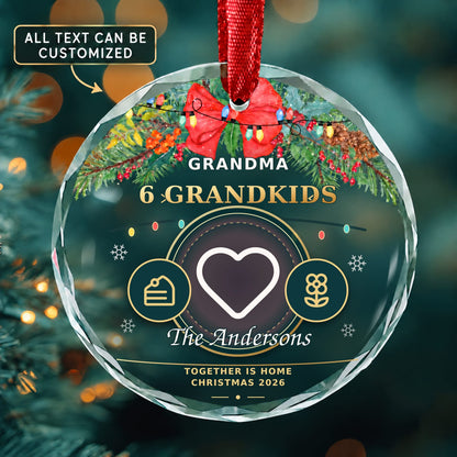 Grandma Personalized Glass Ornament | 5To9Vibe