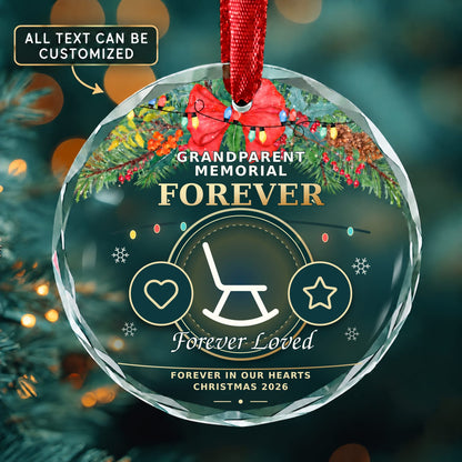 Grandparent Memorial Personalized Glass Ornament | 5To9Vibe