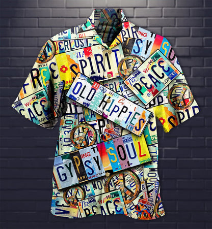 Hippie Spirit Peace Old Style - Hawaiian Shirt 