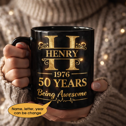 11oz Ceramic Mug Age personalized name, year, letter for birthday - 11oz Ceramic Mug Hot Sale