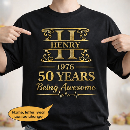 T-Shirt Age personalized name, year, letter for birthday Hot Sale