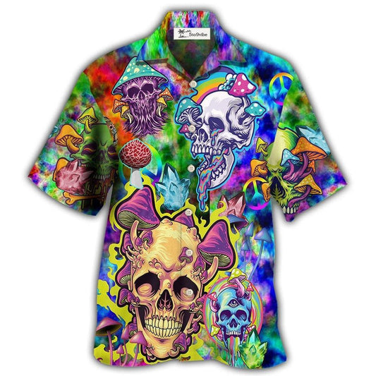 Skull Life Style Mushroom - Hawaiian Shirt 