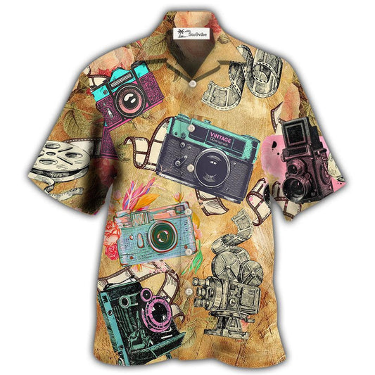 Hawaiian Shirt / Adults / S Camera Look At Old Cameras - Hawaiian Shirt 