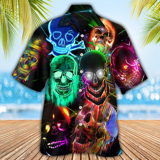 Skull Glowing - Hawaiian Shirt 