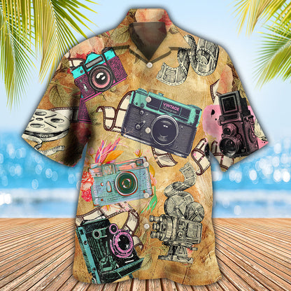 Camera Look At Old Cameras - Hawaiian Shirt 