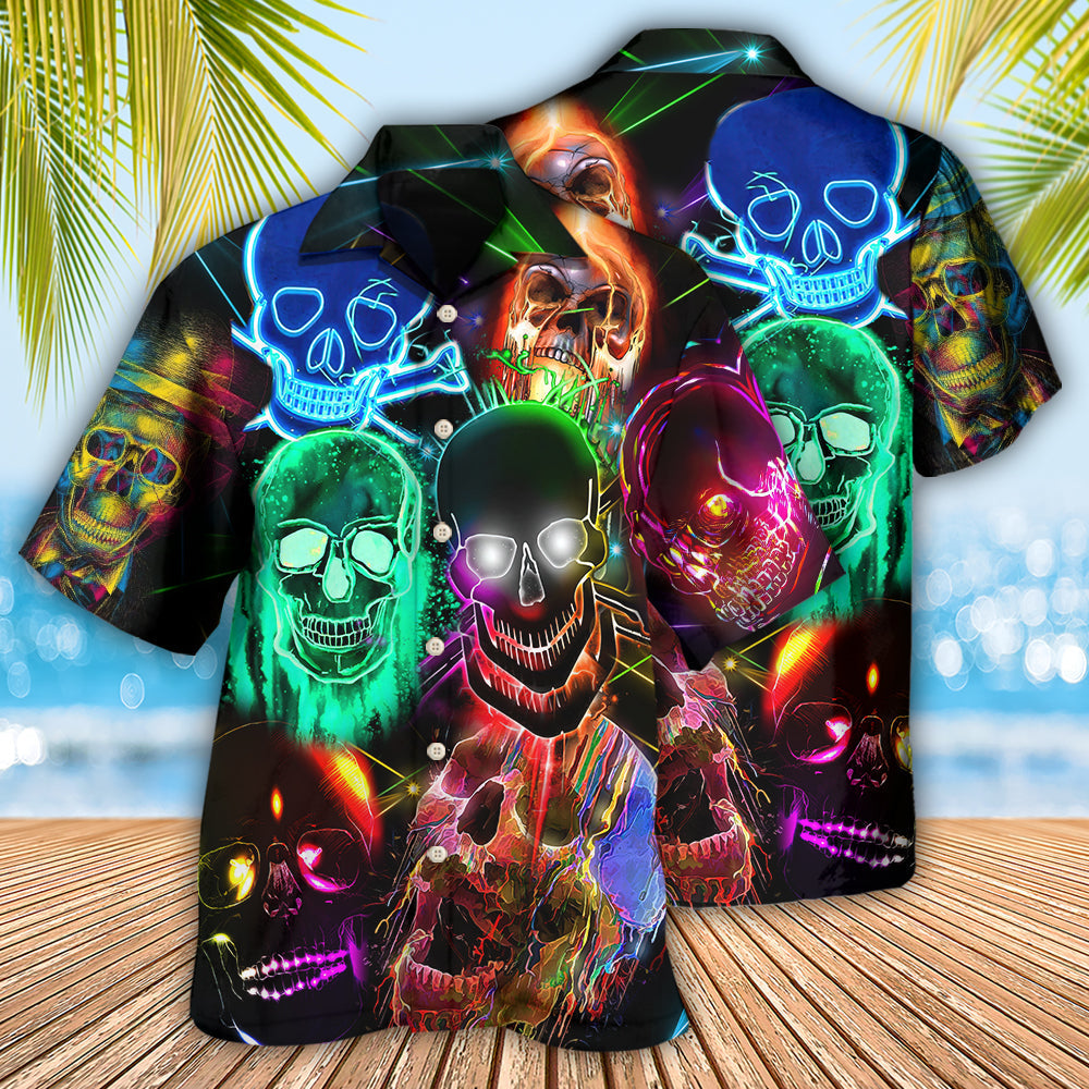 Skull Glowing - Hawaiian Shirt 