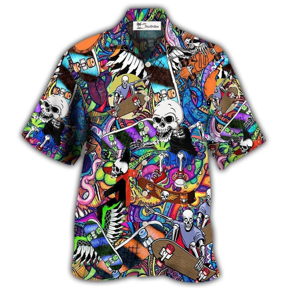 Hawaiian Shirt / Adults / S Skull Love Colorful Life - Hawaiian Shirt 