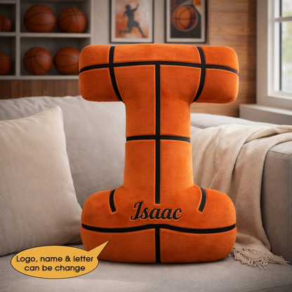 Basketball Pillow Custom Name and Logo 2 All Teams Irregular-Shaped Pillow-Shaped Pillow-5TO9VIBE