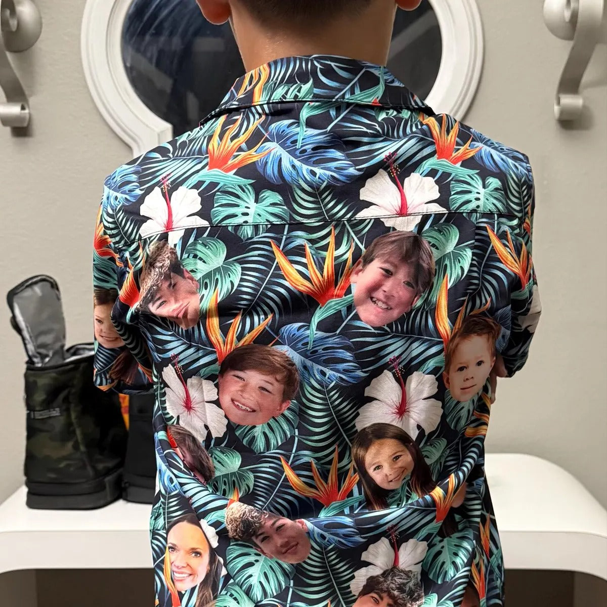 Camisa Hawaiana Unisex SFG Baseball Mascot Beach Viber con Firma de Jugador para Hombre y Mujer