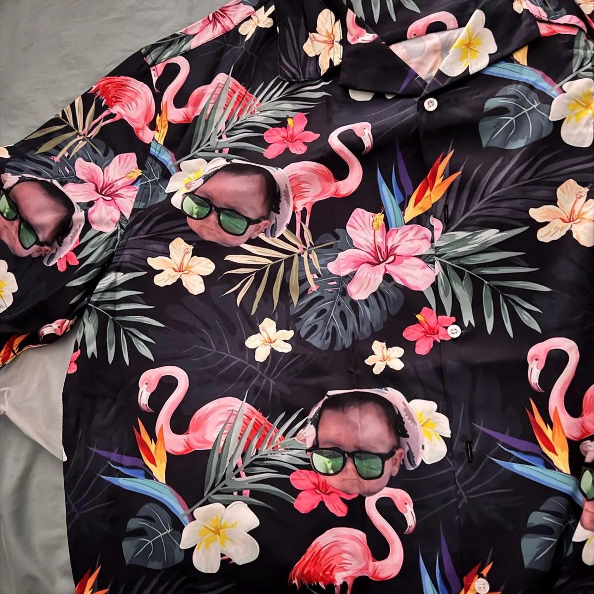 Camisa Hawaiana Unisex SFG Baseball Mascot Beach Viber con Firma de Jugador para Hombre y Mujer